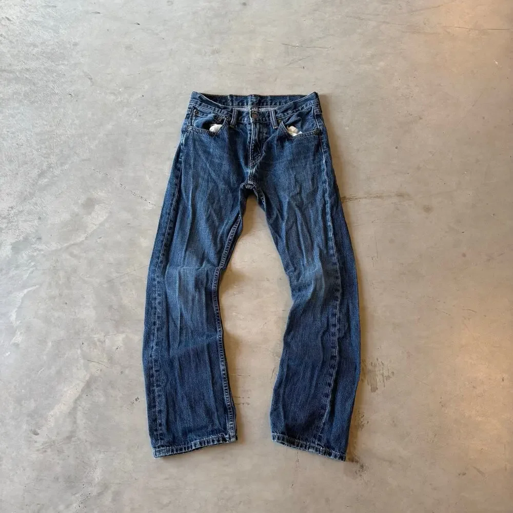 y2k levi’s 527 faded bootcut flared distressed jeans